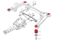 Preview: Polyurethane Subframe Mounts, Rear, Audi B4 B5