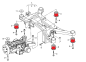 Preview: Rear Aluminium Subframe Bushings Audi A3 S3 RS3 8P, TT TTS TTRS 8J, VW Golf Mk5 Mk6, Seat Leon 1P