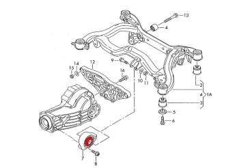Rear Diff Polyurethane Mount Sleeve - Audi B6/B7
