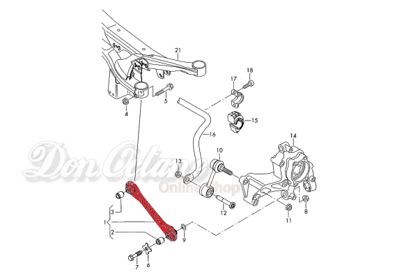 Adjustable rear toe links metal rod ends Audi TT TTS TTRS 8J 8S RS3 S3 A3 8P 8V 8FL Golf Mk5 Mk6 Mk7 Scirocco