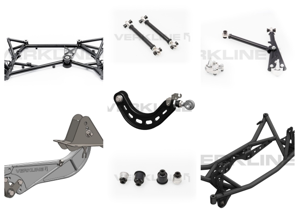 Full subframe + wishbones MQB FWD set