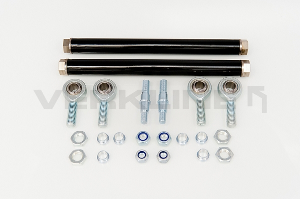 Rear track rods for support frame with ARB